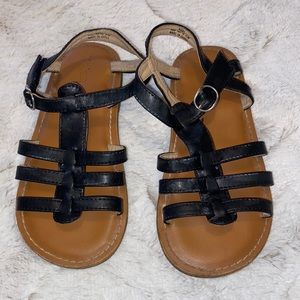 Girls black sandals